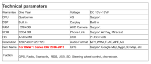 BMW E87 Serie 1 fit 2011