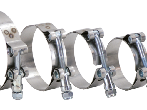 FASCETTE CON VITE A T PER TERMINALI SUPERTRAPP