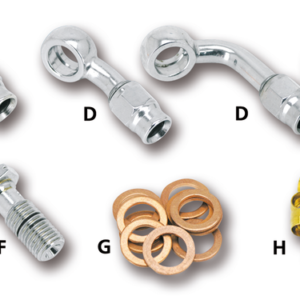 LINEE FRENO E FRIZIONE GOODRIDGE IN ACCIAIO INOX INTRECCIATO CON RACCORDI IN ACCIAIO INOX O CROMATI