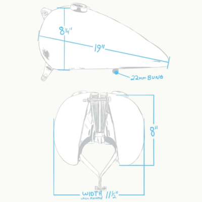 SERBATOIO SEPARATO STILE WX PER VECCHI BIG TWIN DA LOWBROW CUSTOMS