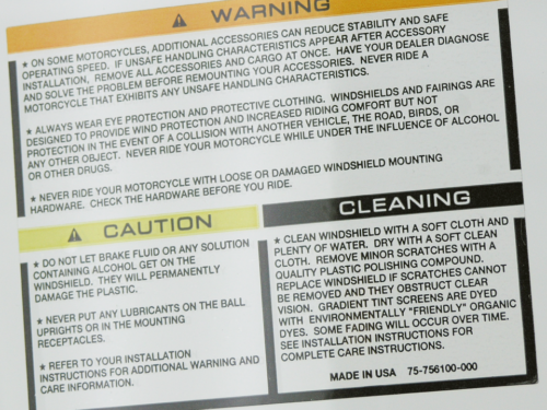 NATIONAL CYCLE SCHERMI DI RICAMBIO PER CARENATURE BATWING