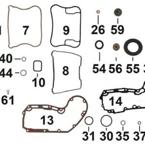 GUARNIZIONI, O RING E PARAOLI MOTORE PER SPORTSTER XL E XR DAL 2004 A OGGI E BUELL 2003 2010