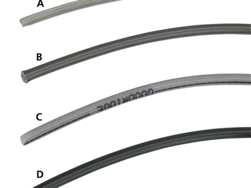 LINEE FRENO E FRIZIONE GOODRIDGE IN ACCIAIO INOX INTRECCIATO CON RACCORDI IN ACCIAIO INOX O CROMATI