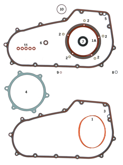 GUARNIZIONI, O-RING E PARAOLI PER PRIMARIE TWIN CAM A 6 MARCE 2006-2017