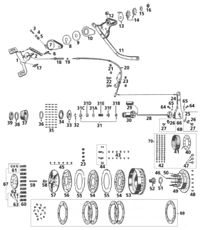 PARTI FRIZIONE PER MODELLI 45CI