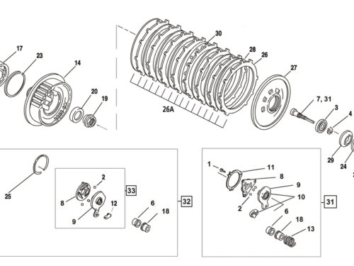 PARTI FRIZIONE PER SPORTSTER EVOLUTION DAL 1991 AL 2022 E BUELL RAFFREDDATE AD ARIA