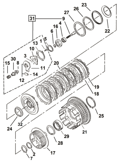 PARTI FRIZIONE PER ULTIMI SPORTSTER 1984-1990
