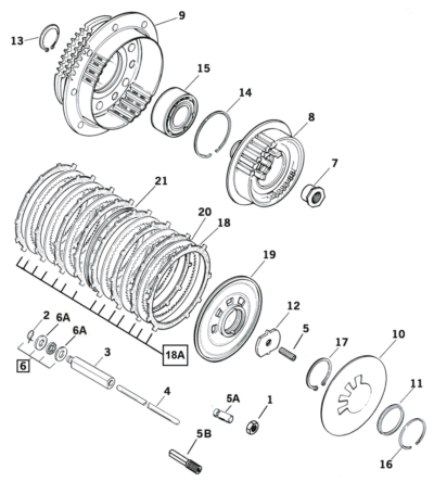 PARTI FRIZIONE PER BIG TWIN DAL 1990 AL 1997