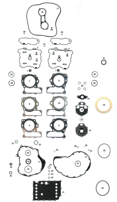KIT GUARNIZIONI, GUARNIZIONI, O-RING E PARAOLI PER V-ROD