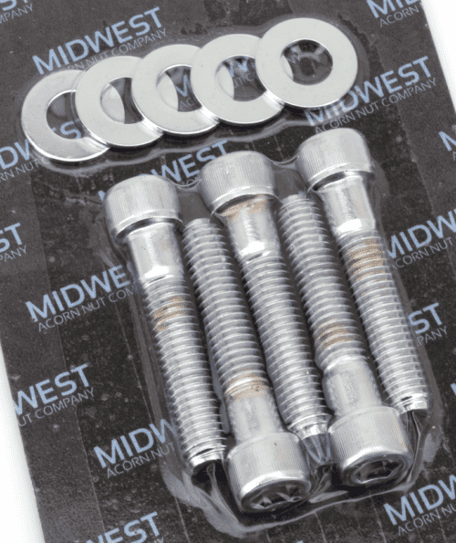 KIT DI BULLONERIA CROMATA PER CORONE/PULEGGE | 1 KIT DI BULLONERIA CROMATA PER CORONE/PULEGGE
