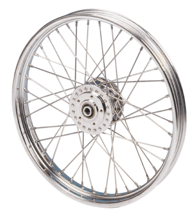 RUOTE ANTERIORI ASSEMBLATE PER SPORTSTER E DYNA 2000 E PIÙ A CERCHI "ROLLED EDGE"