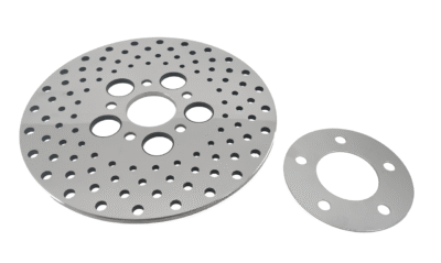 DISCHI FRENO IN ACCIAIO INOX LUCIDATO E FORATO
