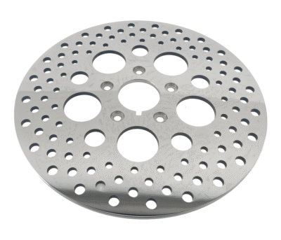 DISCHI FRENO IN ACCIAIO INOX LUCIDATO E FORATO