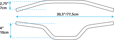 MANUBRI DIRT TRACK ZODIAC CUSTOM PRODUCTS DA UN POLLICE DI DIAMETRO