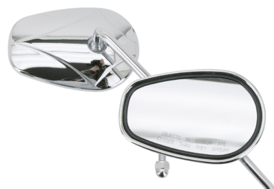 SPECCHIETTI CROMATI CON LOGO A DIAMANTE