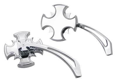 SPECCHIETTI "CROSS BLADE" CON STELO LAVORATO