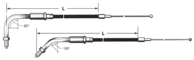 T02 - CAVI ACCELERATORE ANDATA E RITORNO 1981-1989 BIG TWIN & 1981-1985 SPORTSTER