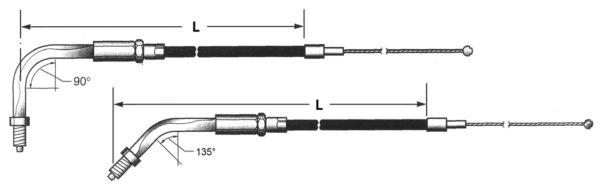 T02 - CAVI ACCELERATORE ANDATA E RITORNO 1981-1989 BIG TWIN & 1981-1985 SPORTSTER