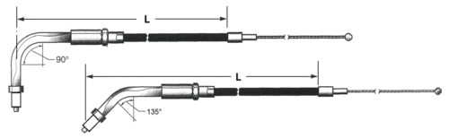 T05 - CAVI ACCELERATORE ANDATA E RITORNO TOURING AD INIEZIONE 1996-2001 | 1 T05 - CAVI ACCELERATORE ANDATA E RITORNO TOURING AD INIEZIONE 1996-2001