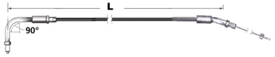 T17 - CAVI RITORNO PER MIKUNI HS40 E COMANDO ACCELERATORE A INNESTO DAL 1996 A OGGI