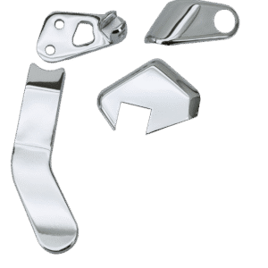 SET CROMATO COPRI STAFFE PASSEGGERO PER DYNA GLIDE