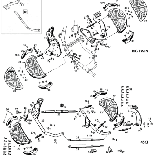 PARTI PER PEDANE PRIMI BIG TWIN & 45CI