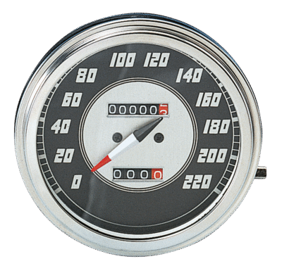 TACHIMETRO CON QUADRANTE NERO STILE 1946-1947