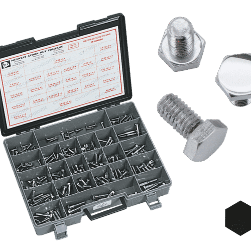 ASSORTIMENTO BULLONI A TESTA ESAGONALE CROMATI