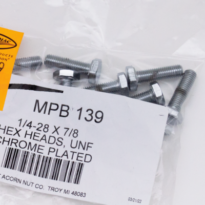 ASSORTIMENTO BULLONI A TESTA ESAGONALE CROMATI