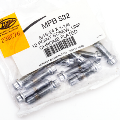 ASSORTIMENTO BULLONI A TESTA POLIGONALE CROMATI