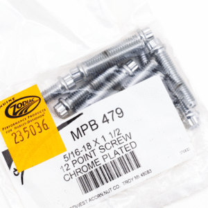 ASSORTIMENTO BULLONI A TESTA POLIGONALE CROMATI