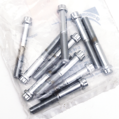 ASSORTIMENTO BULLONI A TESTA POLIGONALE CROMATI