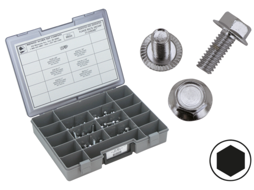 ASSORTIMENTO VITI CROMATE CON SCAVATURE PER MONTAGGIO FLANGE