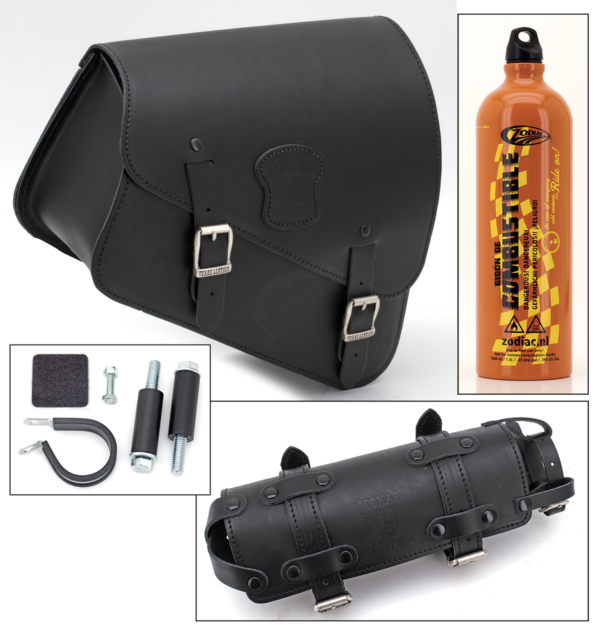 BORSA TEXAS LEATHER DA TELAIO SPORTSTER CON PORTA BOTTIGLIA