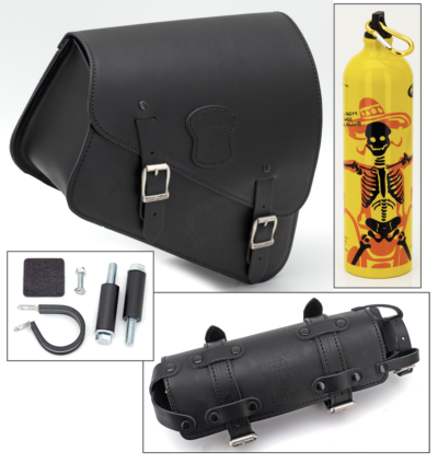 BORSA TEXAS LEATHER DA TELAIO SPORTSTER CON PORTA BOTTIGLIA