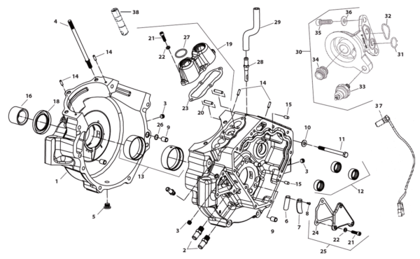 X-WEDGE CRANKCASE | 1 X-WEDGE CRANKCASE