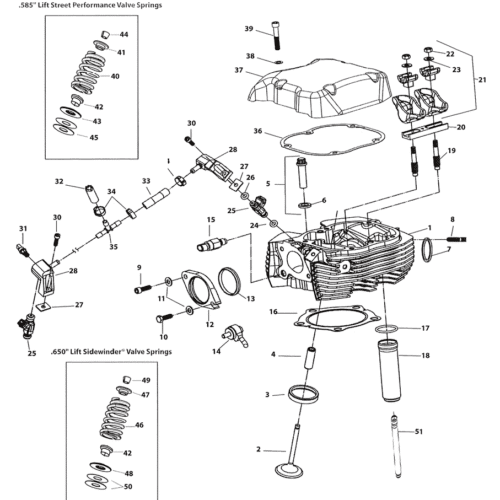CYLINDER HEADS & PARTS FOR X-WEDGE ENGINES