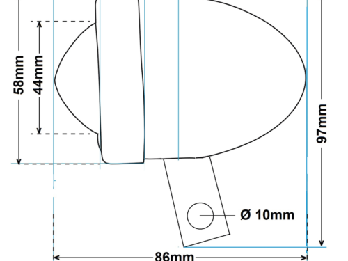 FANALINO BULLET CON STAFFA DI MONTAGGIO
