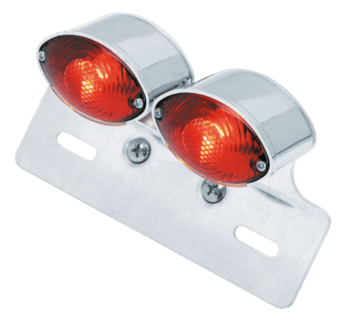 FANALE POSTERIORE DOPPIO MINI CATEYE CON PORTATARGA | 1 FANALE POSTERIORE DOPPIO MINI CATEYE CON PORTATARGA