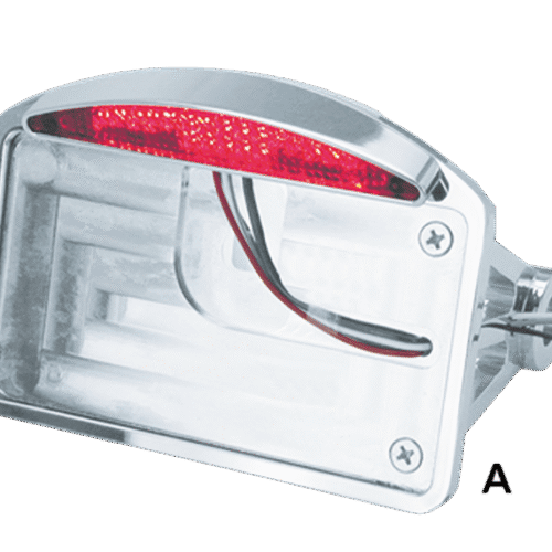 STAFFE MONTAGGIO TARGA CON LUCE POSTERIORE A LED PER ATTACCO LATERALE E PARAFANGO