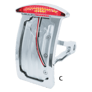 STAFFE MONTAGGIO TARGA CON LUCE POSTERIORE A LED PER ATTACCO LATERALE E PARAFANGO