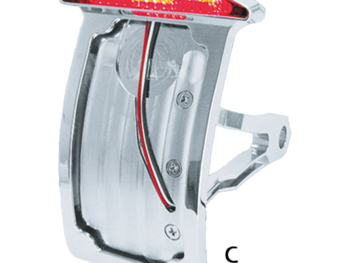 STAFFE MONTAGGIO TARGA CON LUCE POSTERIORE A LED PER ATTACCO LATERALE E PARAFANGO