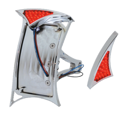 PORTA TARGA LATERALE CON FANALE GOTHIC A LED