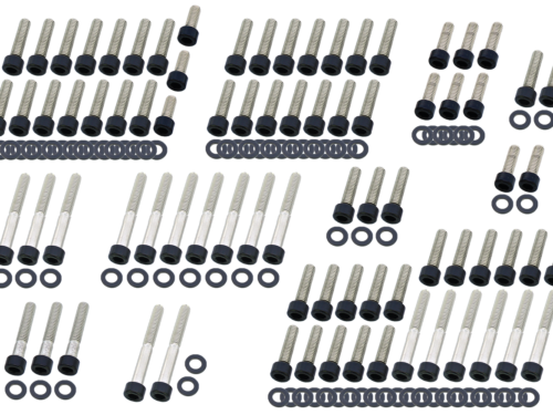 KIT VITI NERE IN ACCIAIO INOX PER MOTORE CAMBIO E PRIMARIA