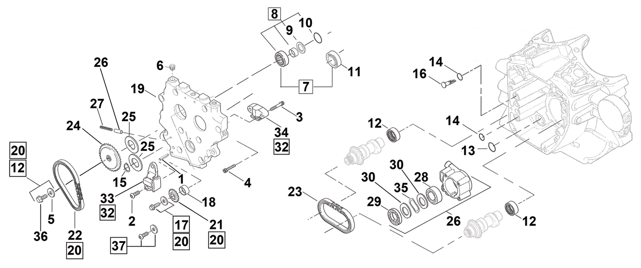PARTI GUIDA CAMMA IBRIDA PER TWIN CAM 1999-2006 | 1 PARTI GUIDA CAMMA IBRIDA PER TWIN CAM 1999-2006