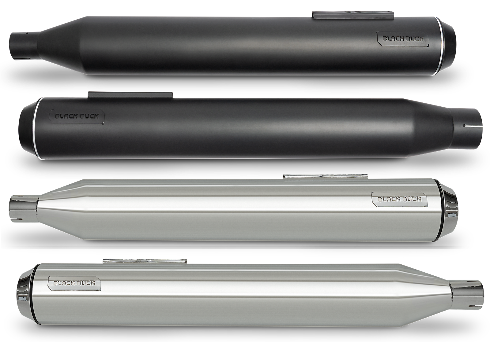 TERMINALI BLACK DUCK PER TOURING MILWAUKEE EIGHT | 1 TERMINALI BLACK DUCK PER TOURING MILWAUKEE EIGHT