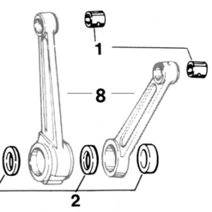 PARTI DI RICAMBIO PER ALBERO MOTORE E BIELLE DI BIG TWIN