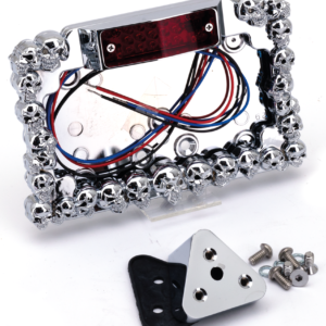 SUPPORTO TARGA CON LUCE A LED "SKULL MANIAC"