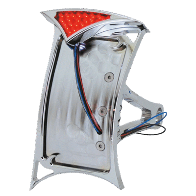 PORTA TARGA LATERALE CON FANALE GOTHIC A LED