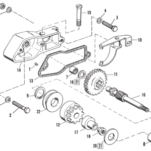 PARTI PER ALLOGGIAMENTO MOTORINO D’AVVIAMENTO PER SPORTSTER 1967-1980
